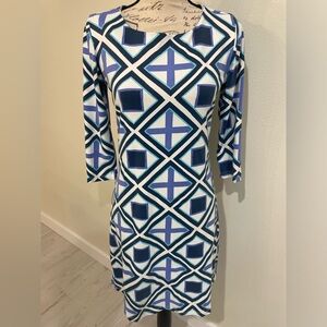 💎 MAHI GOLD blue white Bimini dress SZ SMALL